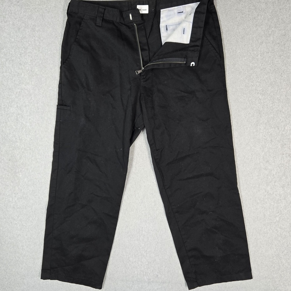 Jesse James Men Pants 36X30 Black Work Pants Cargo Twill IS Industrial Workwear